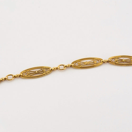 Collier Collier maillons filigranés or jaune 58 Facettes DV9709-1