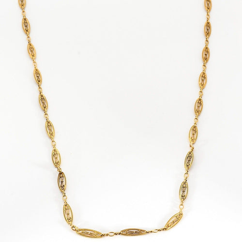 Collier Collier maillons filigranés or jaune 58 Facettes DV9709-1