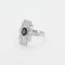 Bague 54 Bague Art déco en platine, saphir et diamants 58 Facettes DV11406-1-54-3