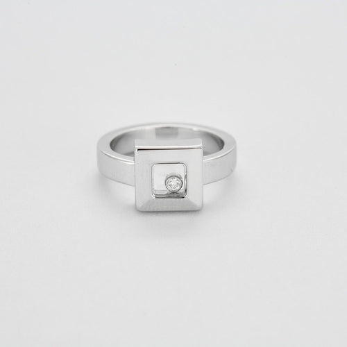 Bague 53 CHOPARD - Happy Diamond - Bague or blanc et diamant 58 Facettes DV10583-1-53-2