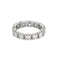 Bague 55 Alliance américaine en or blanc et diamants 58 Facettes DV0913-3