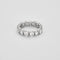 Bague 55 Alliance américaine en or blanc et diamants 58 Facettes DV0913-3