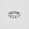 Bague 55 Alliance américaine en or blanc et diamants 58 Facettes DV0913-3