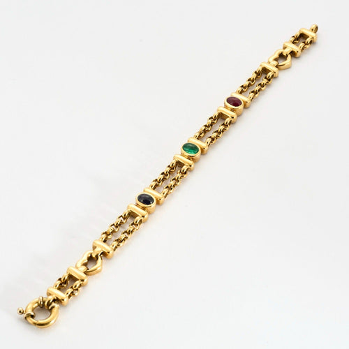 Bracelet Bracelet or jaune, saphir, rubis, émeraude 58 Facettes DV10865-2