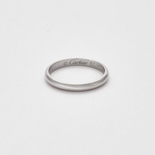 Bague 51 CARTIER - Alliance en platine 58 Facettes DV0921-1-51-2