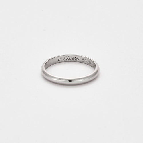 Bague 51 CARTIER - Alliance en platine 58 Facettes DV0921-1-51-2