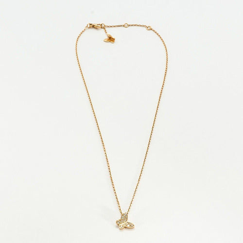 Collier LORENZ BAUMER - Collier à motif de papillon en or rose et diamants 58 Facettes DV1174-2