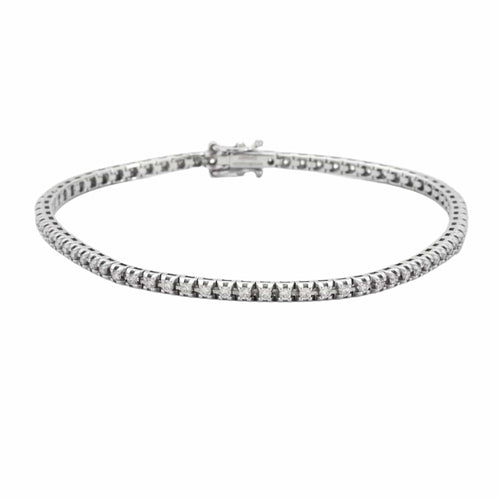 Bracelet MAUBOUSSIN - Tu es ma rivière d’amour - Bracelet ligne or blanc et diamants 58 Facettes DV8298-3