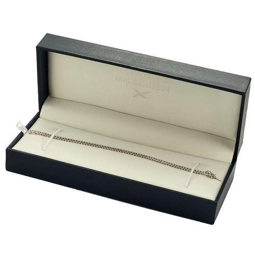 Bracelet MAUBOUSSIN - Tu es ma rivière d’amour - Bracelet ligne or blanc et diamants 58 Facettes DV8298-3