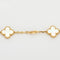 Collier VAN CLEEF & ARPELS - Vintage Alhambra - Sautoir Or Jaune et Nacre Blanche 20 Motifs 58 Facettes DV0830-12