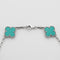 Collier VAN CLEEF & ARPELS - Vintage Alhambra - Collier or blanc et turquoise 58 Facettes DV0830-13