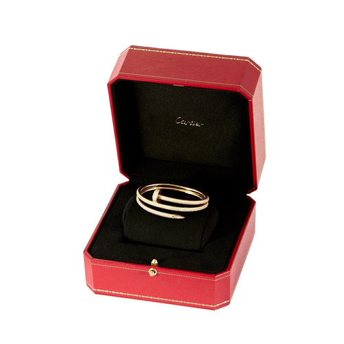 CARTIER - Juste un Clou - Bracelet double or rose et diamants
