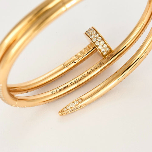 CARTIER - Juste un Clou - Bracelet double or rose et diamants