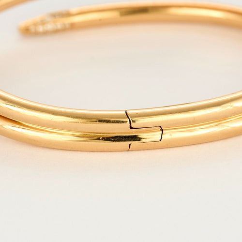Bracelet CARTIER - Juste un Clou - Bracelet double or rose et diamants 58 Facettes DV0955-1