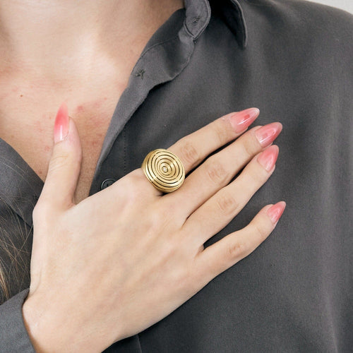 Bague 56 Bague or jaune amati et diamant 58 Facettes DV0924-1-56-3