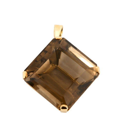 Pendentif Pendentif en or jaune et quartz fumé 58 Facettes DV11262-2