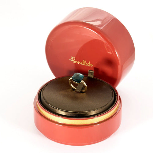 Bague 56 POMELLATO - Nudo Maxi - Bague or rose et Topaze Blue London 58 Facettes DV0942-1-56-3