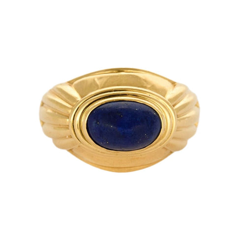 Bague 54 BOUCHERON - Jaïpur - Bague or jaune et cabochon de lapis-lazuli 58 Facettes DV11687-1-54-3