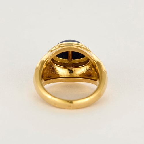 Bague 54 BOUCHERON - Jaïpur - Bague or jaune et cabochon de lapis-lazuli 58 Facettes DV11687-1-54-3