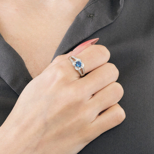 Bague 56 MAUBOUSSIN - My blue Love - Bague en or blanc, saphir et diamants.  58 Facettes DV11563-1-56-3