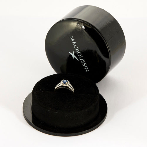 Bague 56 MAUBOUSSIN - My blue Love - Bague en or blanc, saphir et diamants.  58 Facettes DV11563-1-56-3