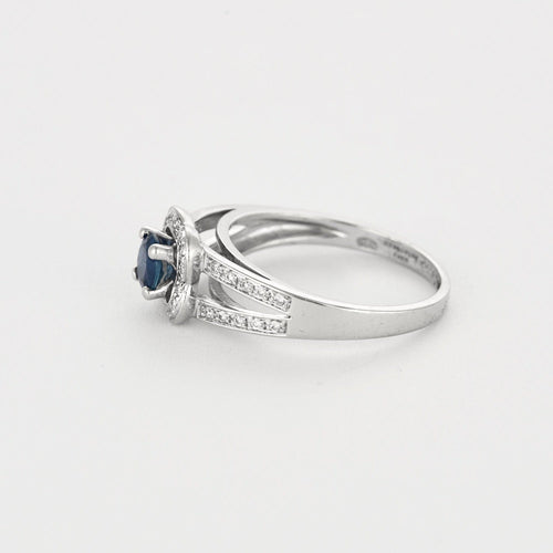 Bague 56 MAUBOUSSIN - My blue Love - Bague en or blanc, saphir et diamants.  58 Facettes DV11563-1-56-3
