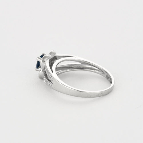 Bague 56 MAUBOUSSIN - My blue Love - Bague en or blanc, saphir et diamants.  58 Facettes DV11563-1-56-3