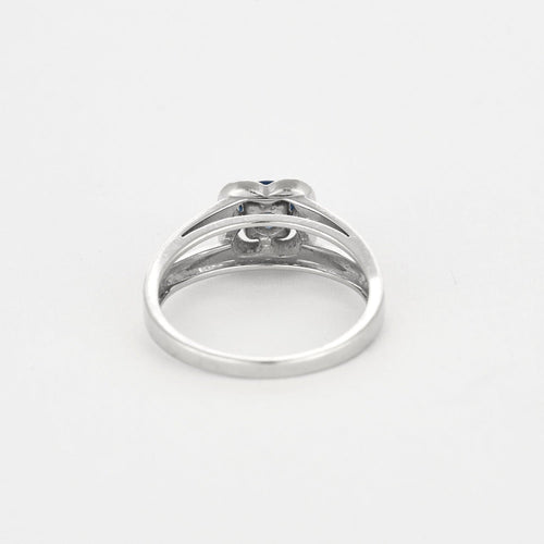 Bague 56 MAUBOUSSIN - My blue Love - Bague en or blanc, saphir et diamants.  58 Facettes DV11563-1-56-3