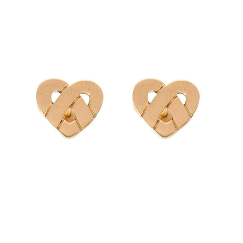 Boucles d'oreilles POIRAY - Coeurs entrelacés - Boucles d'oreilles or rose 58 Facettes DV0936-1