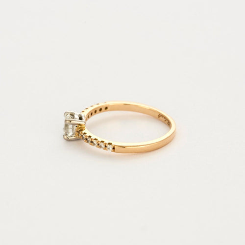 Bague 48 Bague solitaire or jaune et diamants 58 Facettes DV5464-1-48-2