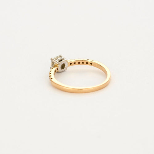 Bague 48 Bague solitaire or jaune et diamants 58 Facettes DV5464-1-48-2