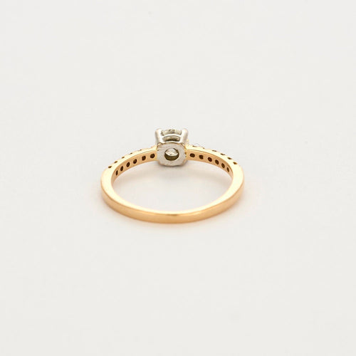Bague 48 Bague solitaire or jaune et diamants 58 Facettes DV5464-1-48-2