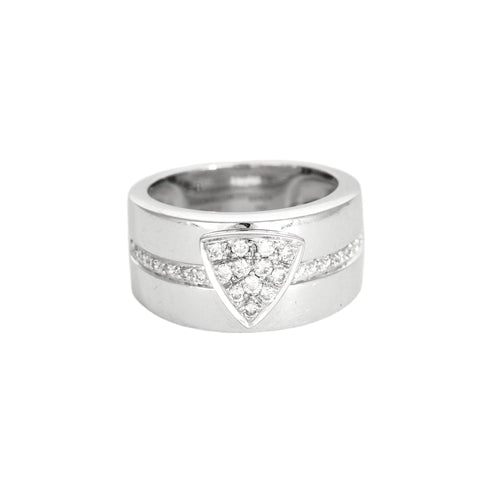 Bague 51 Mauboussin - Bague bandeau en or blanc et diamants 58 Facettes DV11497-3-51-2