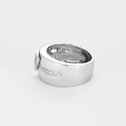Bague 51 Mauboussin - Bague bandeau en or blanc et diamants 58 Facettes DV11497-3-51-2