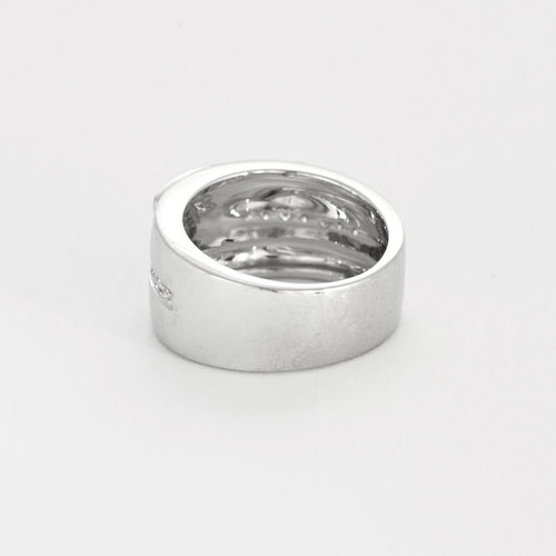 Bague 51 Mauboussin - Bague bandeau en or blanc et diamants 58 Facettes DV11497-3-51-2