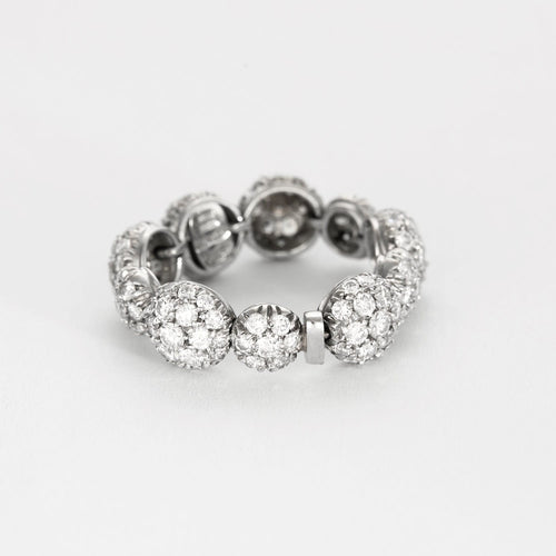CHANTECLER- Bagues souples en or jaune et or gris, diamants et saphirs jaune
