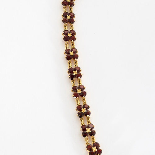 Collier Collier en or jaune et grenat 58 Facettes DV11262-6