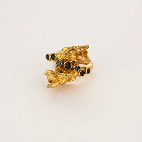 Bague 46 ILIAS LALAOUNIS - Bague "Béliers" en or jaune 58 Facettes DV0960-8