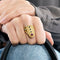 Bague 57 ILIAS - LALAOUNIS - Bague en or jaune , rubis, saphir, émeraude 58 Facettes DV0960-1-57-3