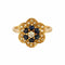 Bague 53 Bague fleur en or jaune, saphir et diamants 58 Facettes DV11262-5-53-2