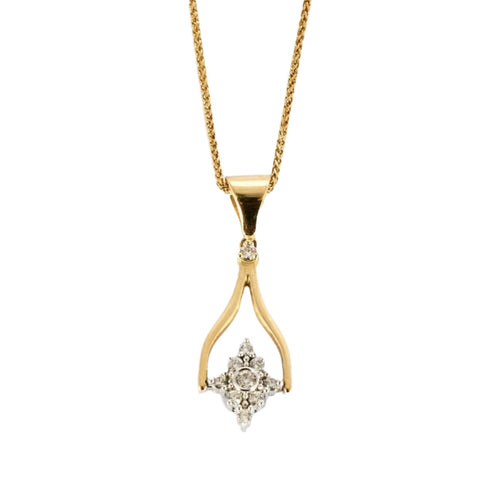 Collier Collier en or jaune mobile avec saphirs et diamants 58 Facettes DV12218-3