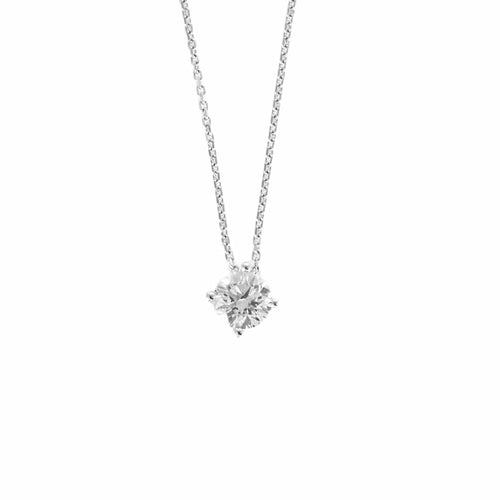 Collier Collier en or blanc et pendentif diamant 58 Facettes DV12218-4