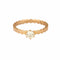 Bague 50 CHAUMET - Bague Solitaire Bee my Love or rose et diamants 58 Facettes DV7745-2