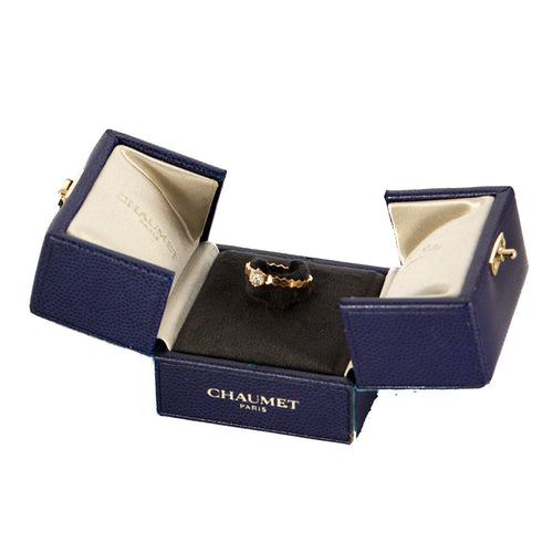 Bague 50 CHAUMET - Bague Solitaire Bee my Love or rose et diamants 58 Facettes DV7745-2