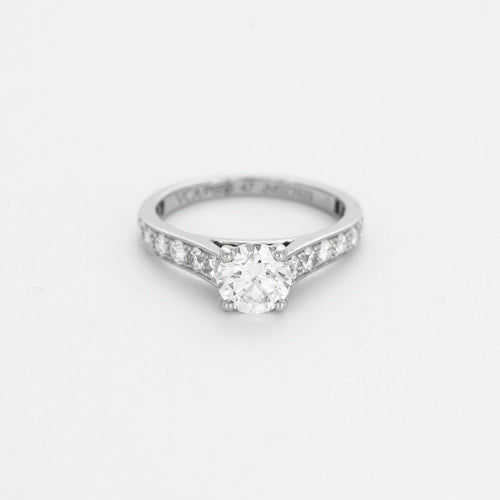 Bague 47 VAN CLEEF & ARPELS - Romance - Solitaire en platine et diamant brillant 58 Facettes DV0935-1-47-2