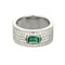 Bague 55 Bague or blanc, émeraude et diamants 58 Facettes DV11476-3-DV0882-1
