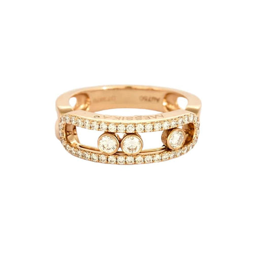 Bague 54 MESSIKA - Baby Move - Bague or rose et diamants 58 Facettes DV11922-2-54-3