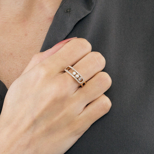 Bague 54 MESSIKA - Baby Move - Bague or rose et diamants 58 Facettes DV11922-2-54-3