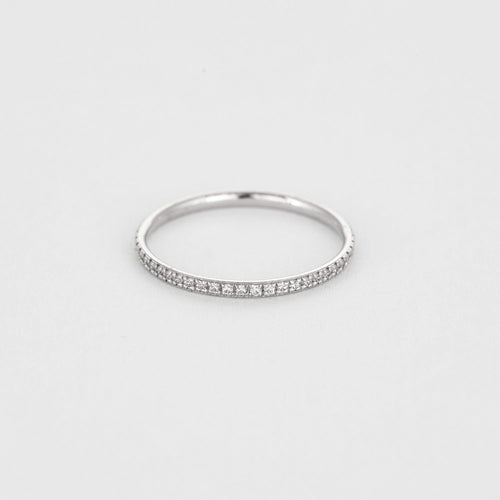 Bague 56 MAUBOUSSIN - Fine alliance or blanc et diamants 58 Facettes DV11922-5-56-3