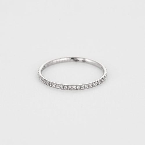 Bague 56 MAUBOUSSIN - Fine alliance or blanc et diamants 58 Facettes DV11922-5-56-3